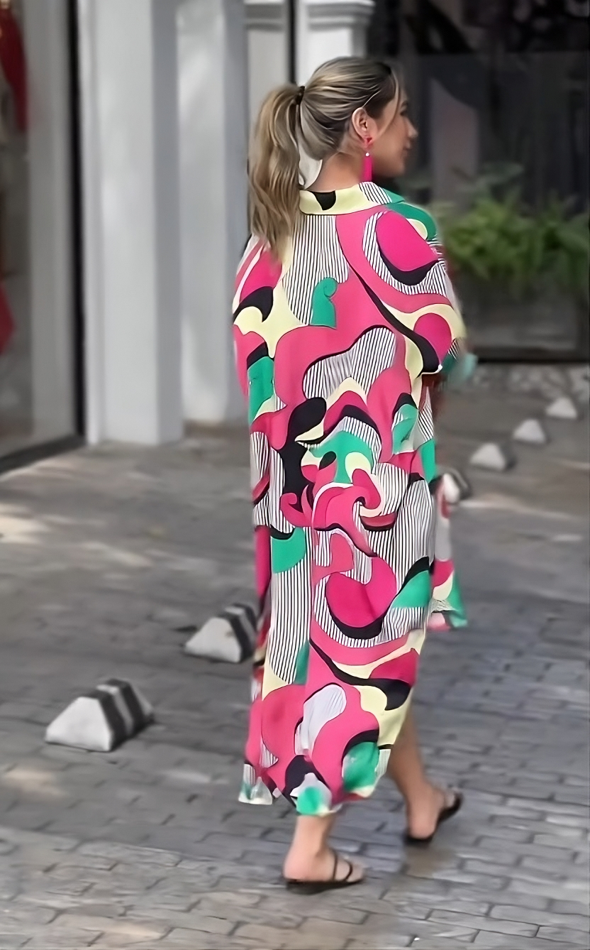 Forest Fanatic | Pink Knee-Length Dress