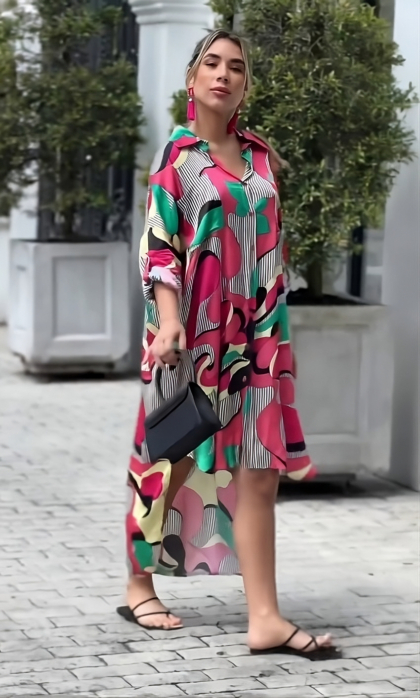 Forest Fanatic | Pink Knee-Length Dress