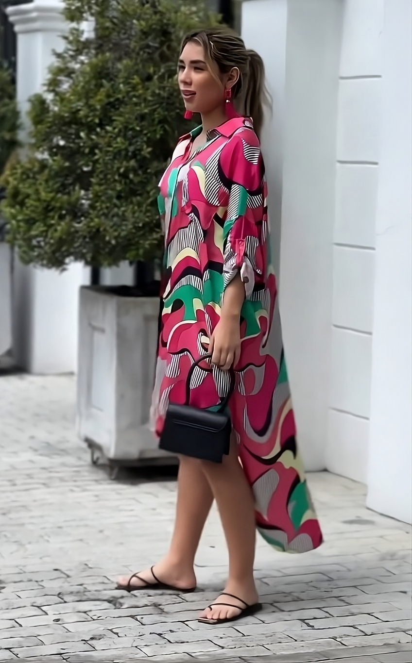 Forest Fanatic | Pink Knee-Length Dress