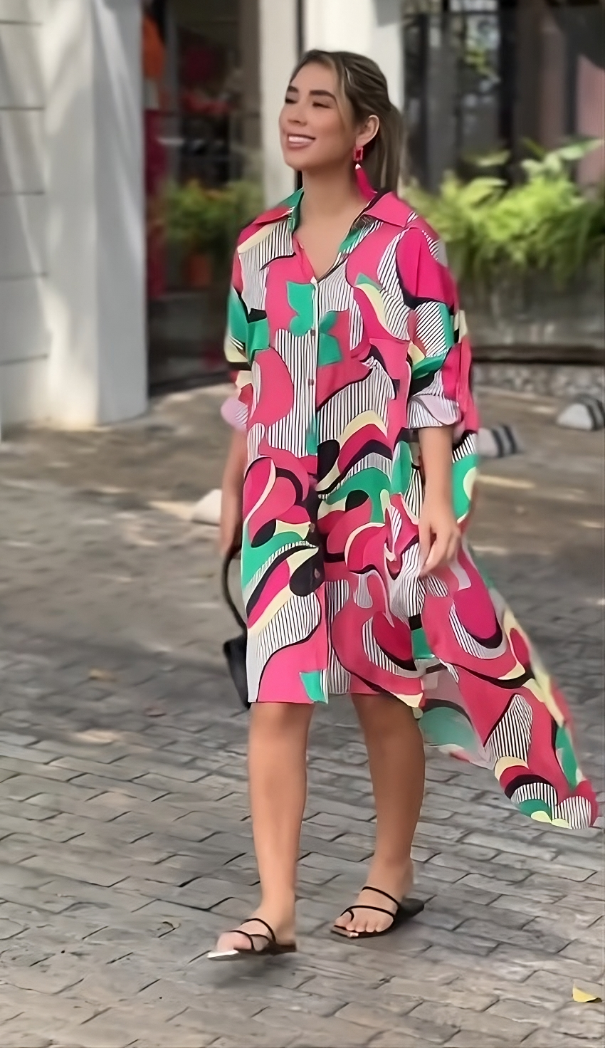 Forest Fanatic | Pink Knee-Length Dress