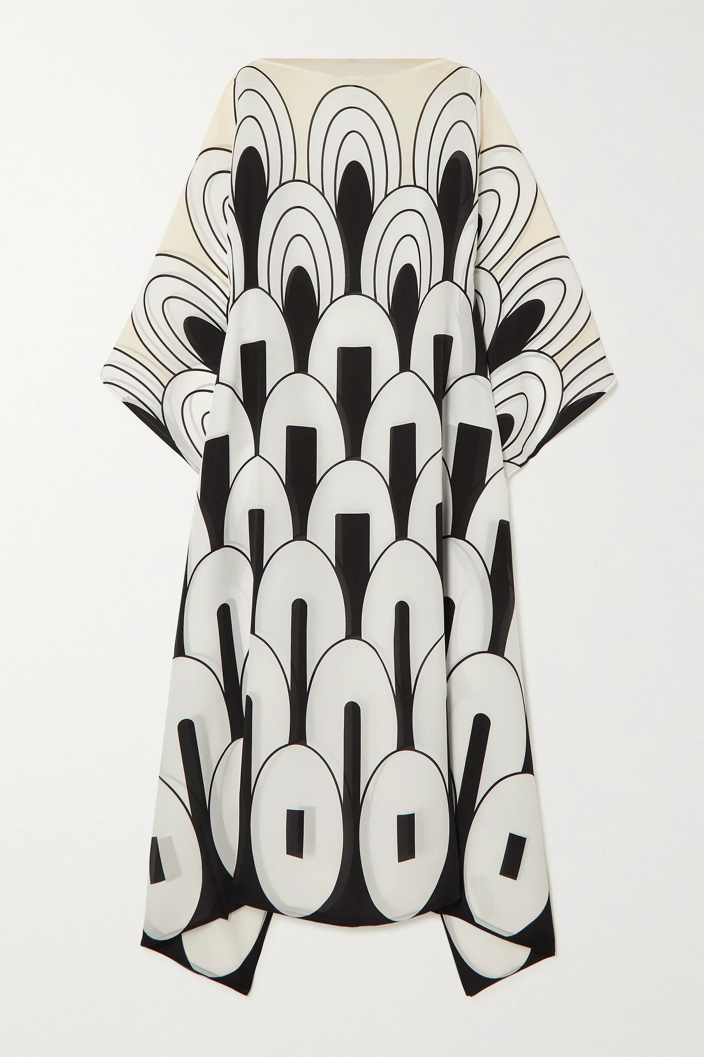 Monochrome Magic | Black & White Party-Wear Kaftan