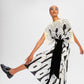 Monochrome Magic | Black & White Party-Wear Kaftan