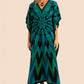 Resort Wear Green Kaftan Dress