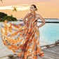 Summer Solstice | Orange Halter Neck Dress