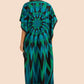 Resort Wear Green Kaftan Dress