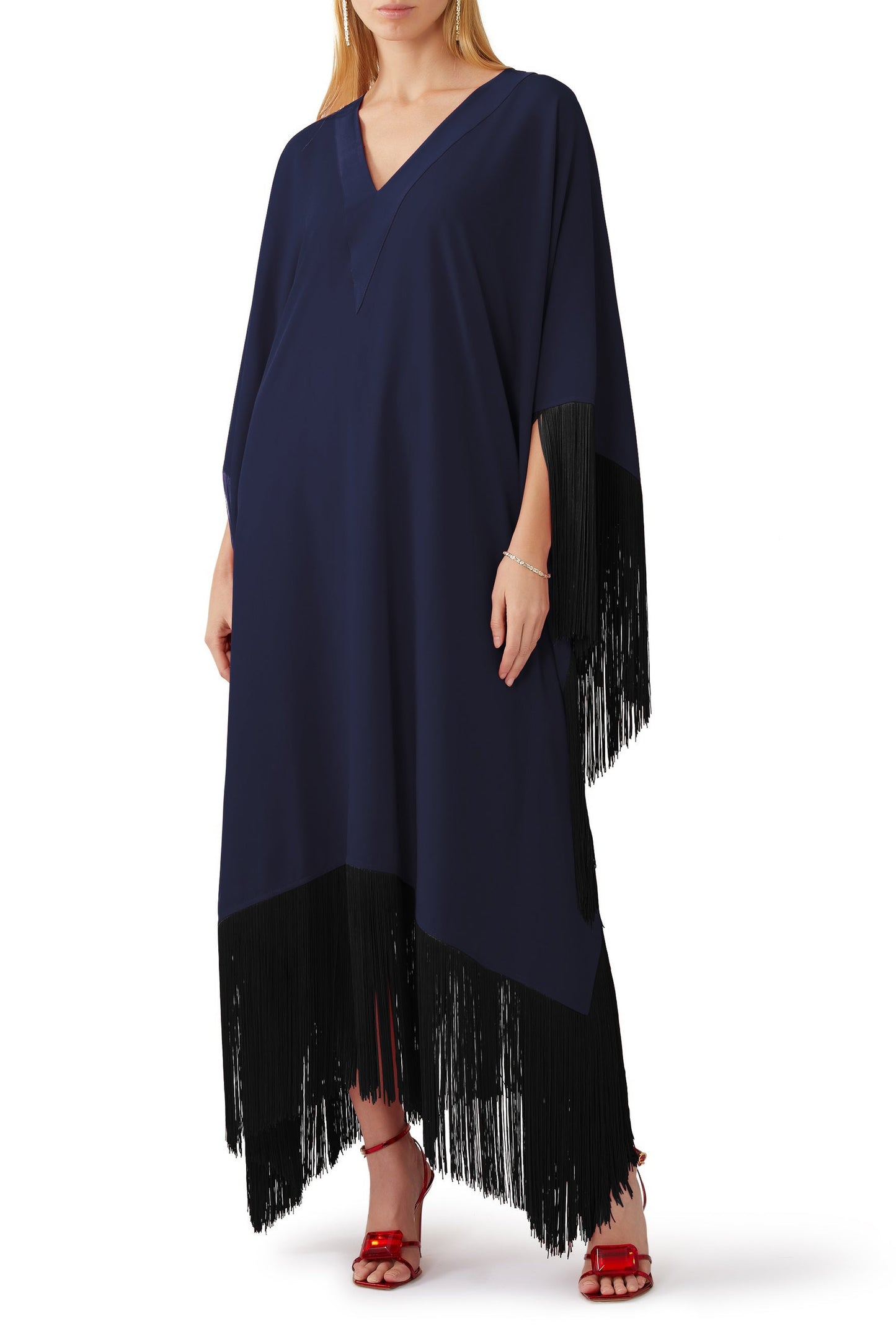 Fringe Fiesta | Navy Blue Kaftan