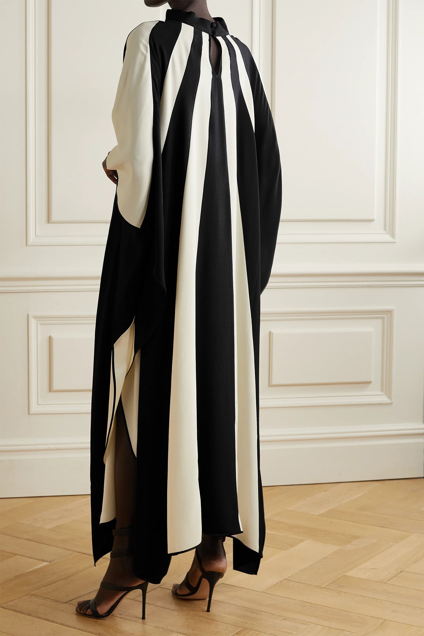 Ebony & Ivory | Black & White Party-Wear Kaftan Dress